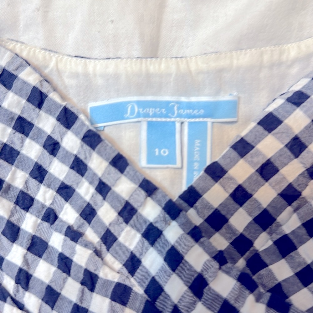 Draper James Gingham Puff Sleeve Top - Picture 2 of 3